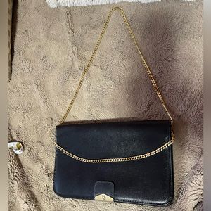 Christian Dior - chain sling black leather